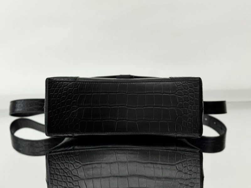 Flexible Balenciaga Downtown Hourglass Crocodile-Patterned Crossbody Bag 66990