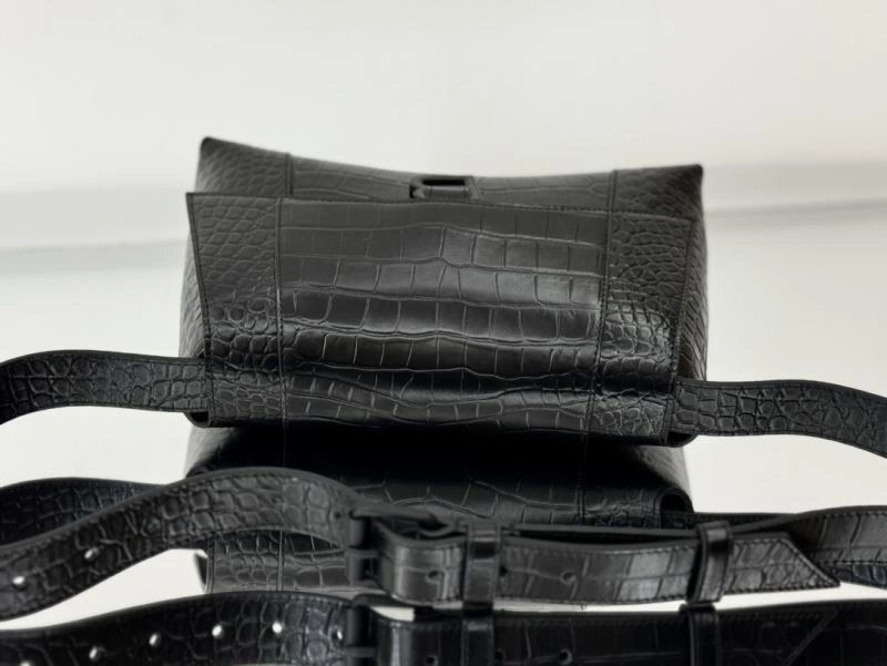 Flexible Balenciaga Downtown Hourglass Crocodile-Patterned Crossbody Bag 66990