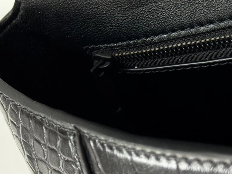 Flexible Balenciaga Downtown Hourglass Crocodile-Patterned Crossbody Bag 66990