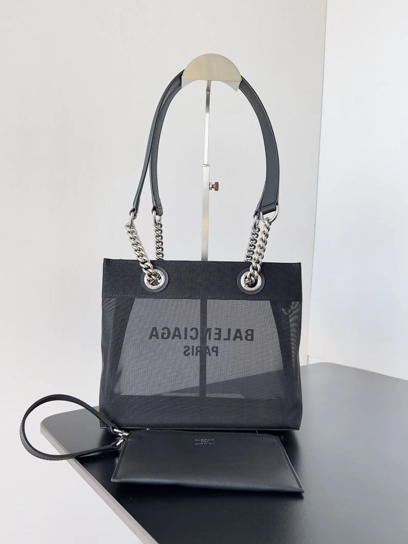 Balenciaga Duty Free Mesh Tote Bag with Leather-Chain Strap GoAnywhere 78585