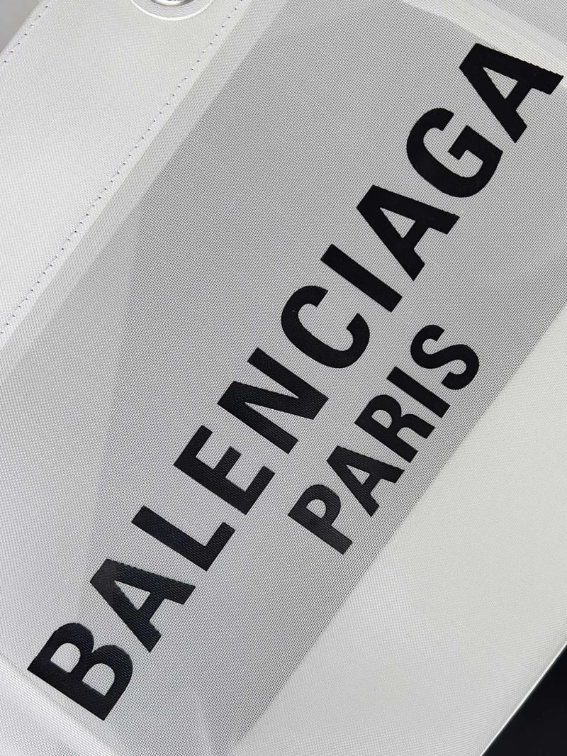 TravelReady Balenciaga Duty Free Mesh Tote Bag with Leather-Chain Strap 78582