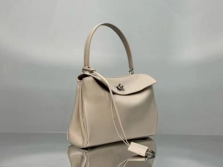 BestValue Balenciaga  Apricot Silver Buckle Handbag Series 38255
