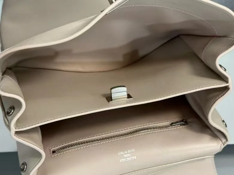 BestValue Balenciaga  Apricot Silver Buckle Handbag Series 38255