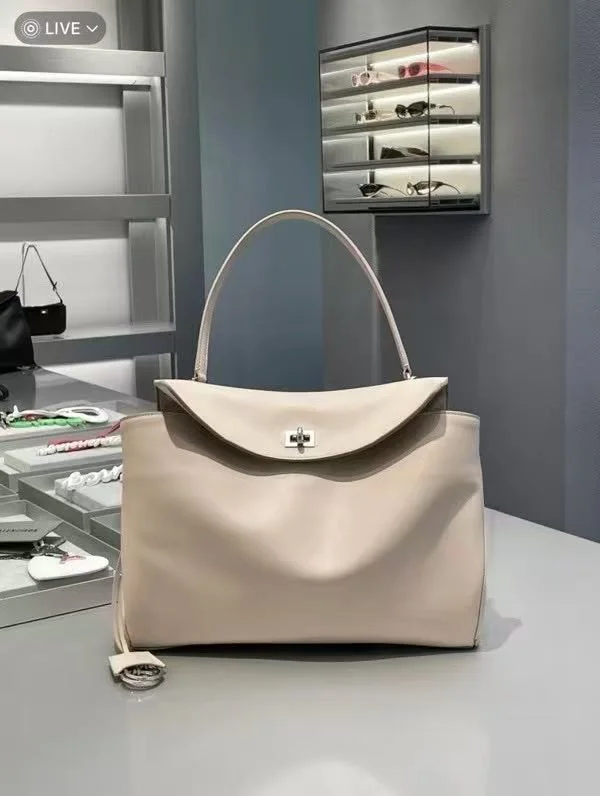 BestValue Balenciaga  Apricot Silver Buckle Handbag Series 38255