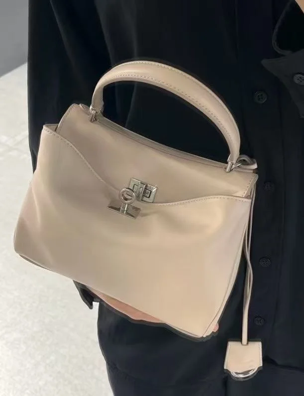 BestValue Balenciaga  Apricot Silver Buckle Handbag Series 38255