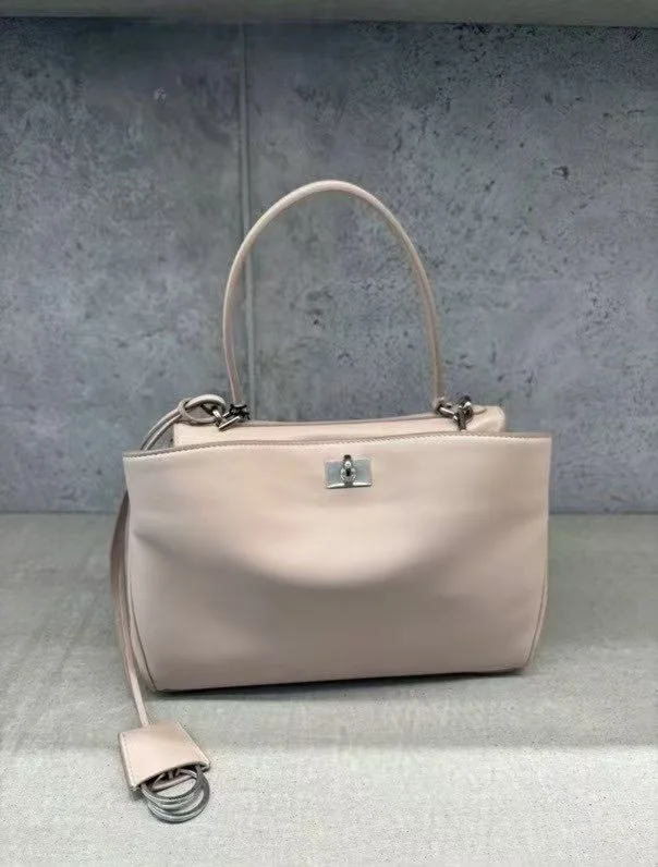BestValue Balenciaga  Apricot Silver Buckle Handbag Series 38255