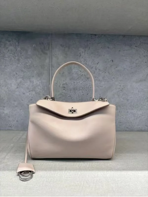 BestValue Balenciaga  Apricot Silver Buckle Handbag Series 38255