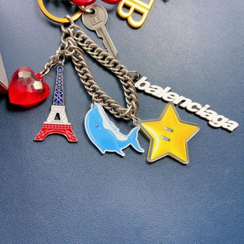 Balenciaga  Gold Texture Keychain Stretchable 70081