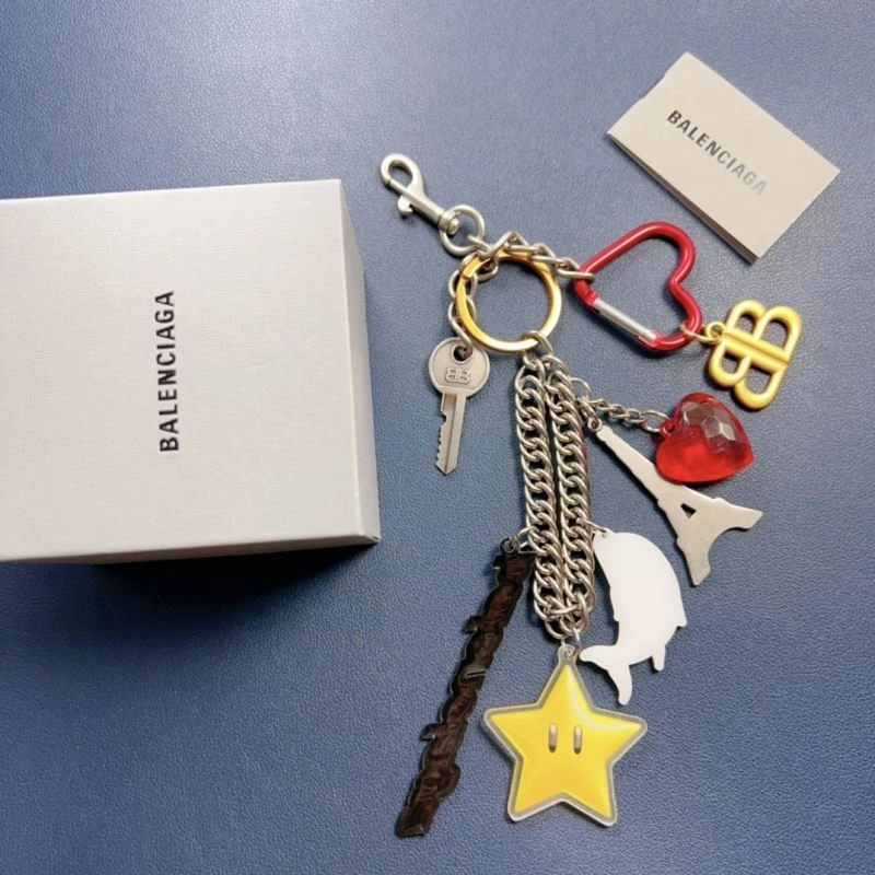 Balenciaga  Gold Texture Keychain Stretchable 70081