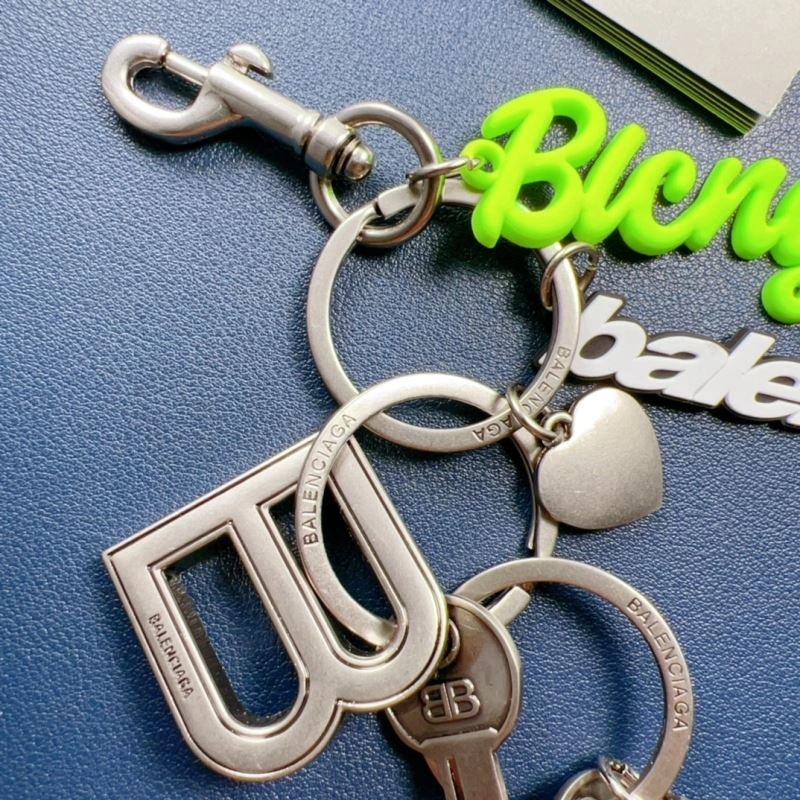 FashionForward Balenciaga  Golden Keychain - Chic Accessory for Any Style 70123
