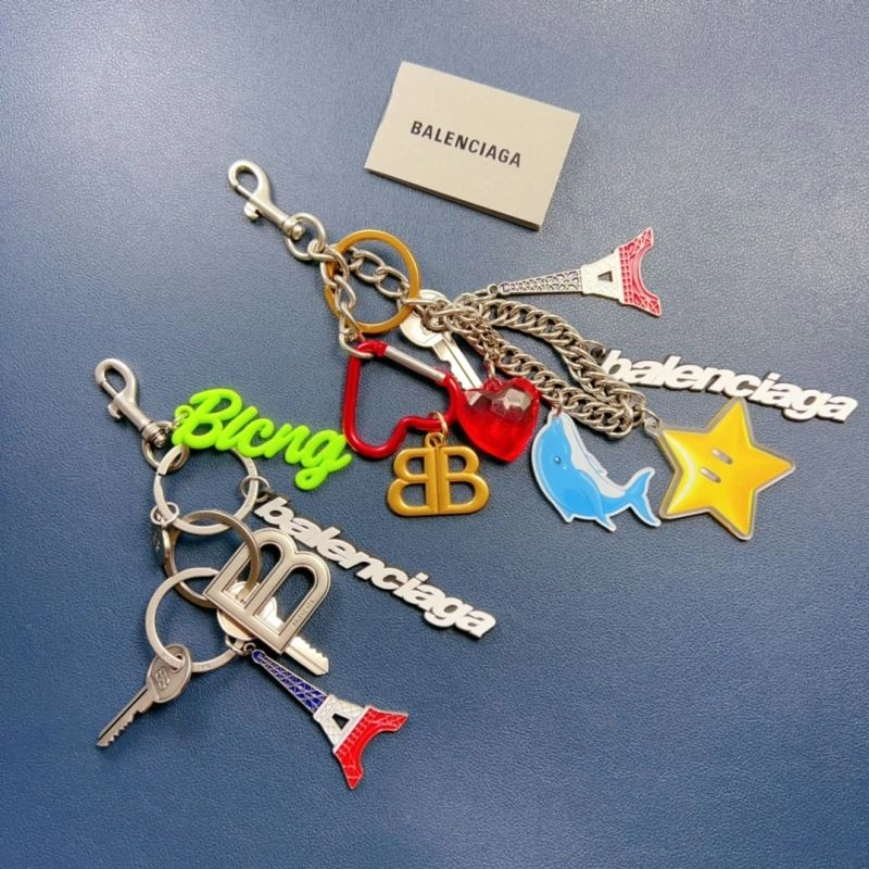 FashionForward Balenciaga  Golden Keychain - Chic Accessory for Any Style 70123