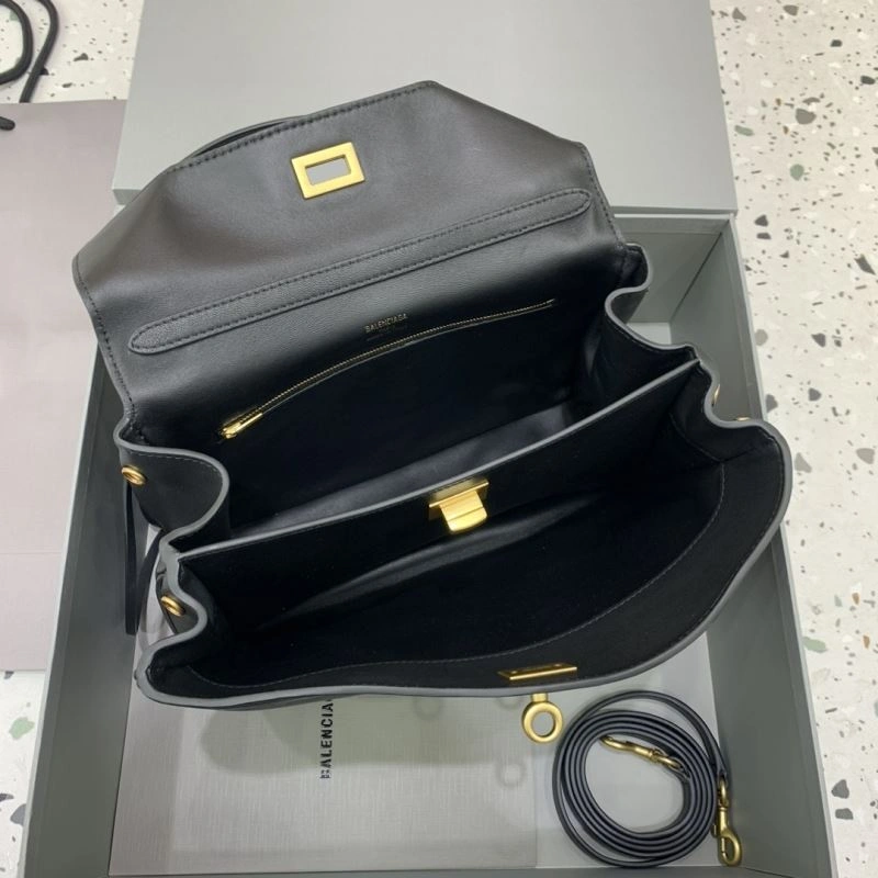 Balenciaga  Slouchy Black Handbag with Gold Accents FastDry 66962