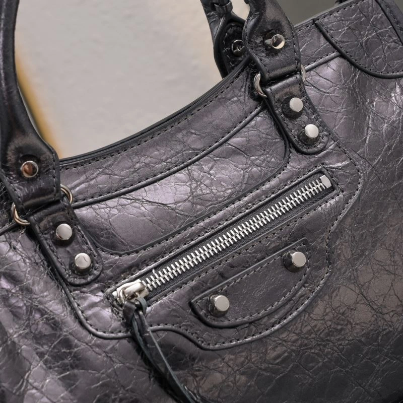 FashionForward Balenciaga Era of Tears  Motorcycle Bag - Metallic Silver Edition 66914
