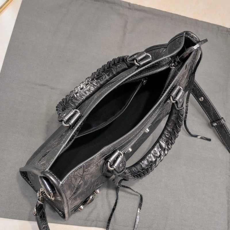 FashionForward Balenciaga Era of Tears  Motorcycle Bag - Metallic Silver Edition 66914
