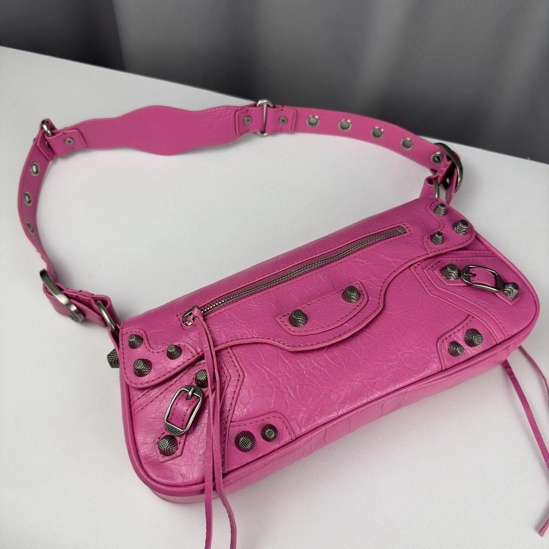 Balenciaga Everyday Baguette Sling Bag in Italian Lambskin Breathable 61093