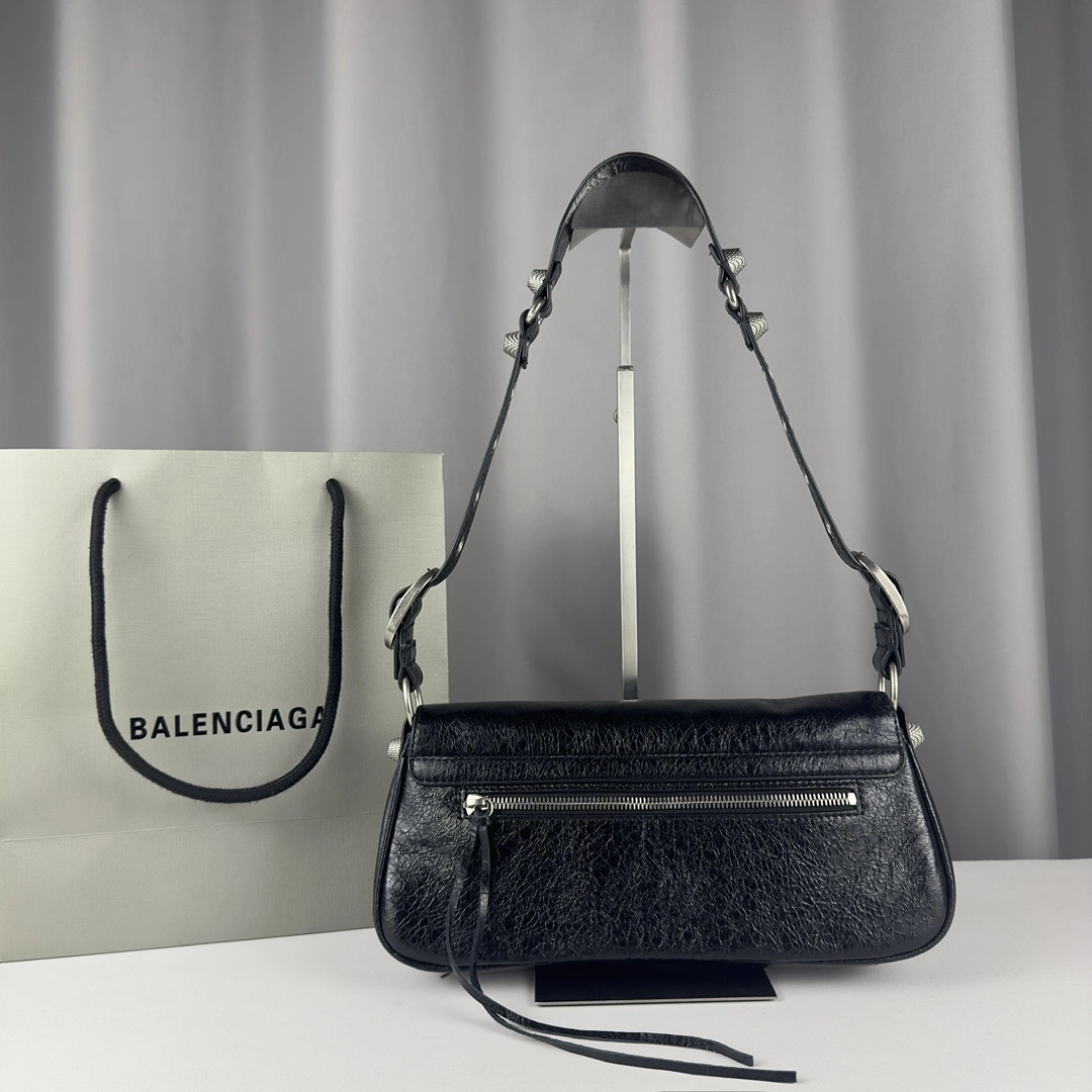 MultiPurpose Balenciaga Everyday Large Baguette Sling Bag in Lambskin 61106