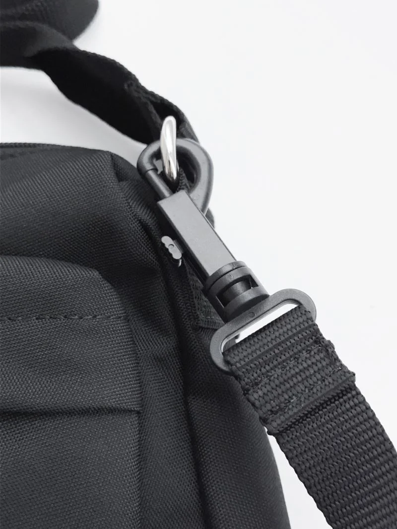 Balenciaga Explorer Black Nylon Shoulder Bag with Logo Patch Colorful 38237