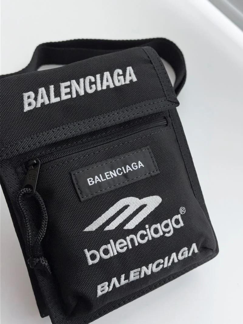 Balenciaga Explorer Waterproof Nylon Clutch with Logo Strap UrbanChic 38227