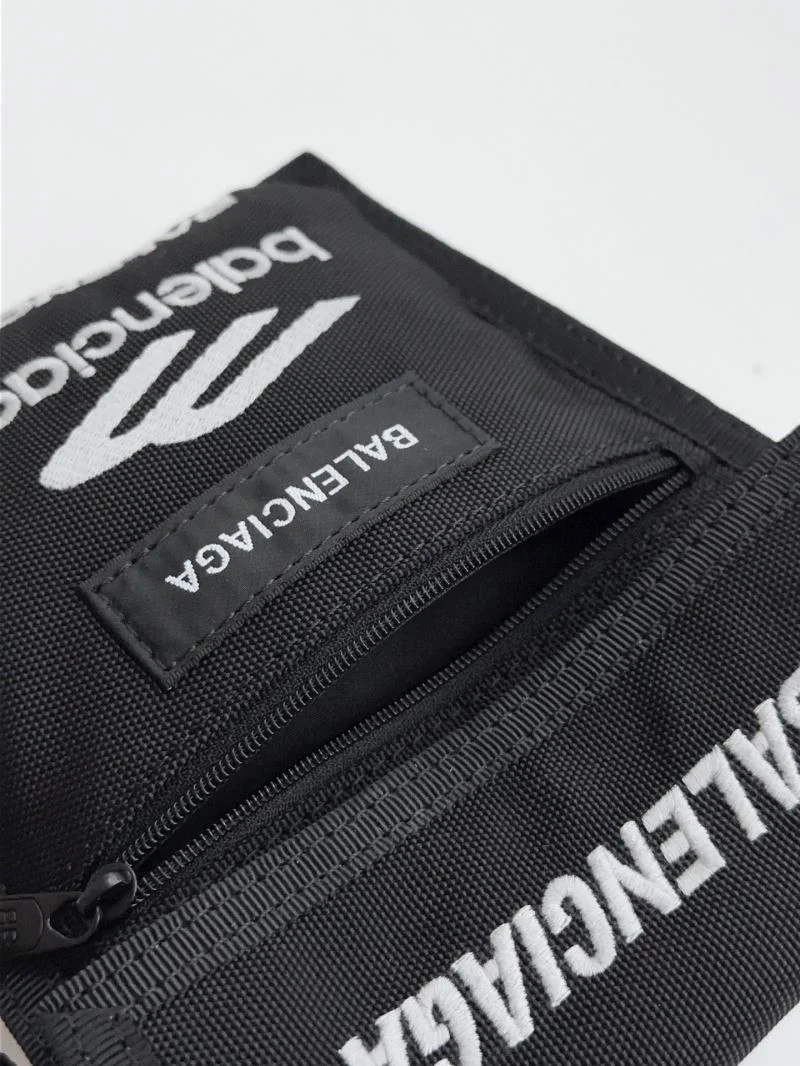 Balenciaga Explorer Waterproof Nylon Clutch with Logo Strap UrbanChic 38227