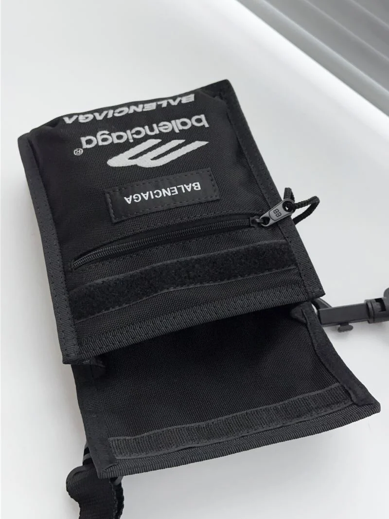 Balenciaga Explorer Waterproof Nylon Clutch with Logo Strap UrbanChic 38227