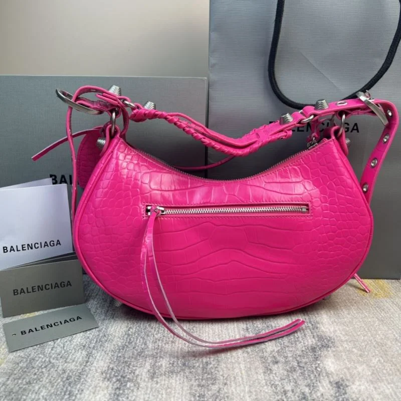 Balenciaga Fuchsia CrocodileBalenciaga Le Cagole Half Moon Bag Bold 38374