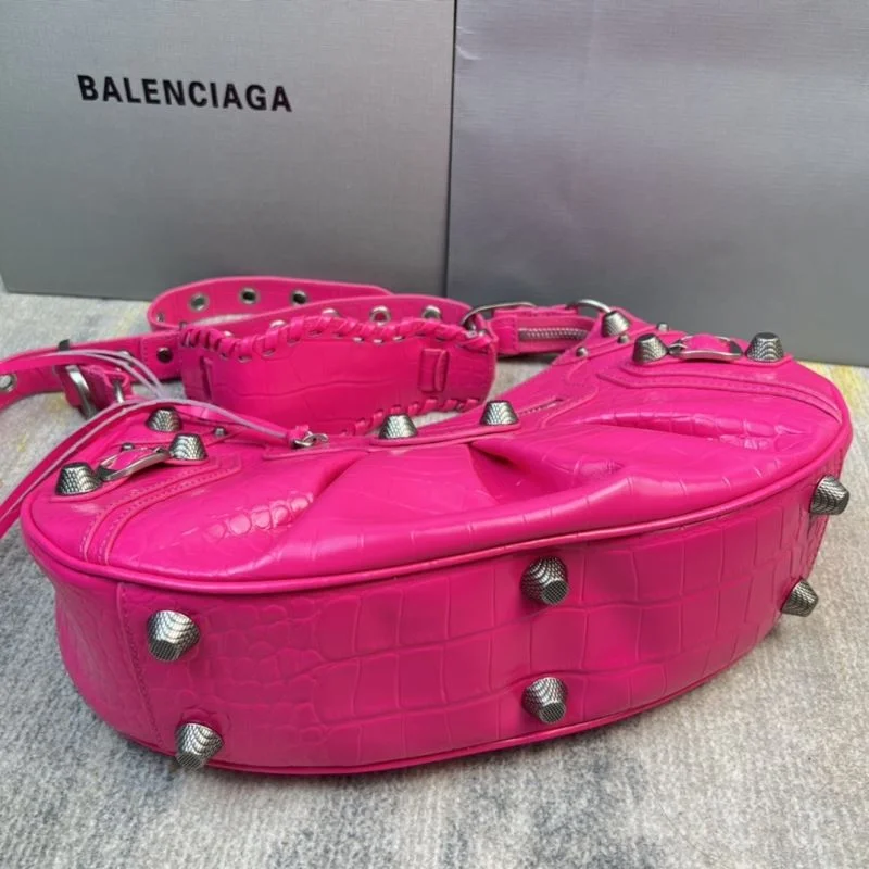 Balenciaga Fuchsia CrocodileBalenciaga Le Cagole Half Moon Bag Bold 38374