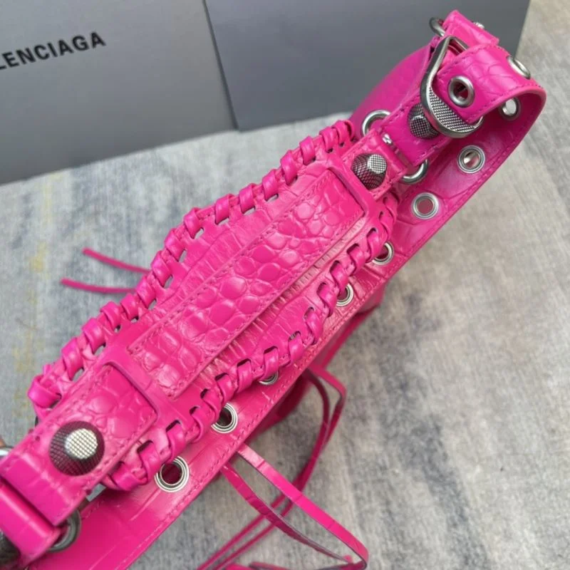 Balenciaga Fuchsia CrocodileBalenciaga Le Cagole Half Moon Bag Bold 38374