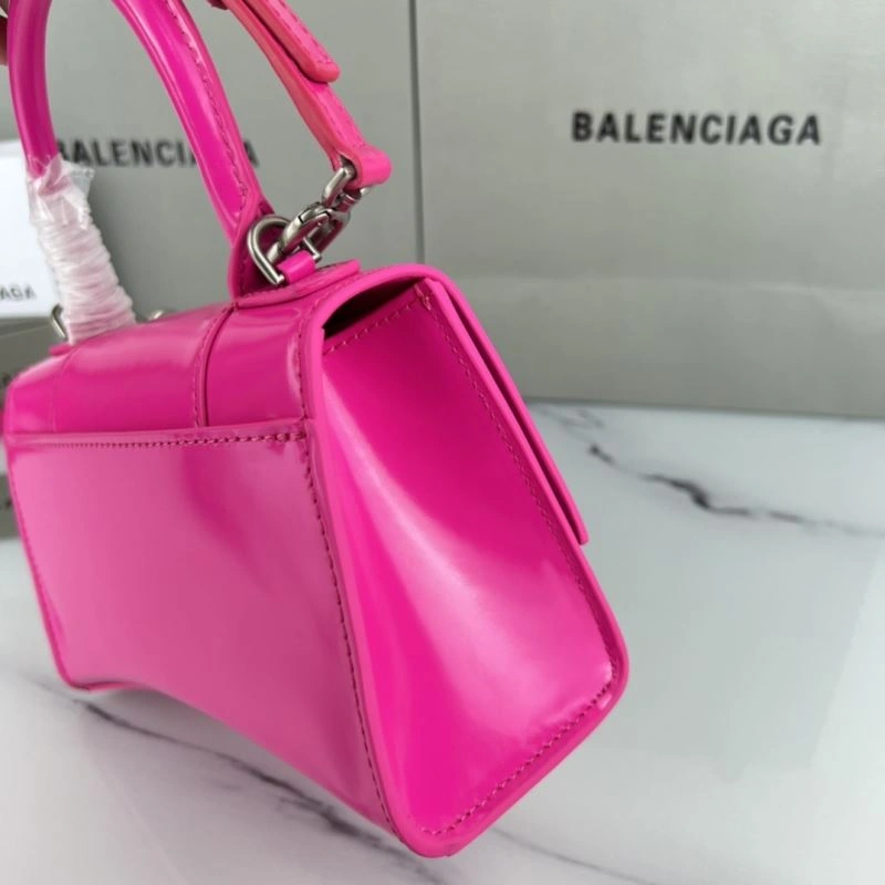 EyeCatching Balenciaga Fuchsia Hourglass XS Bag - Balenciagas Iconic Curved Design 78725