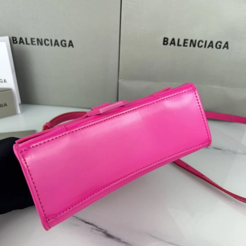 EyeCatching Balenciaga Fuchsia Hourglass XS Bag - Balenciagas Iconic Curved Design 78725