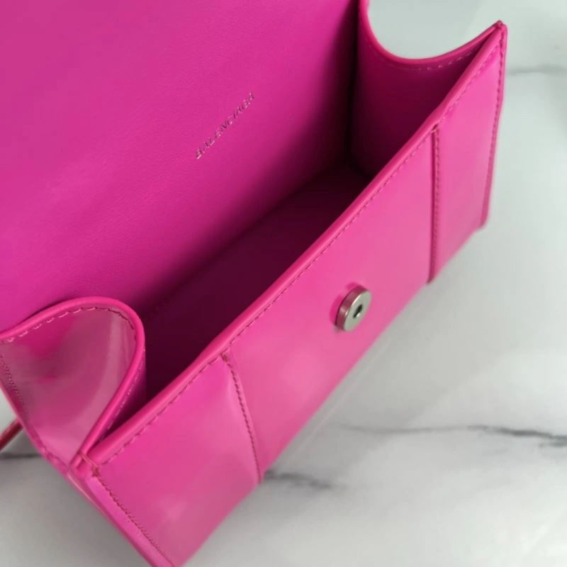 EyeCatching Balenciaga Fuchsia Hourglass XS Bag - Balenciagas Iconic Curved Design 78725