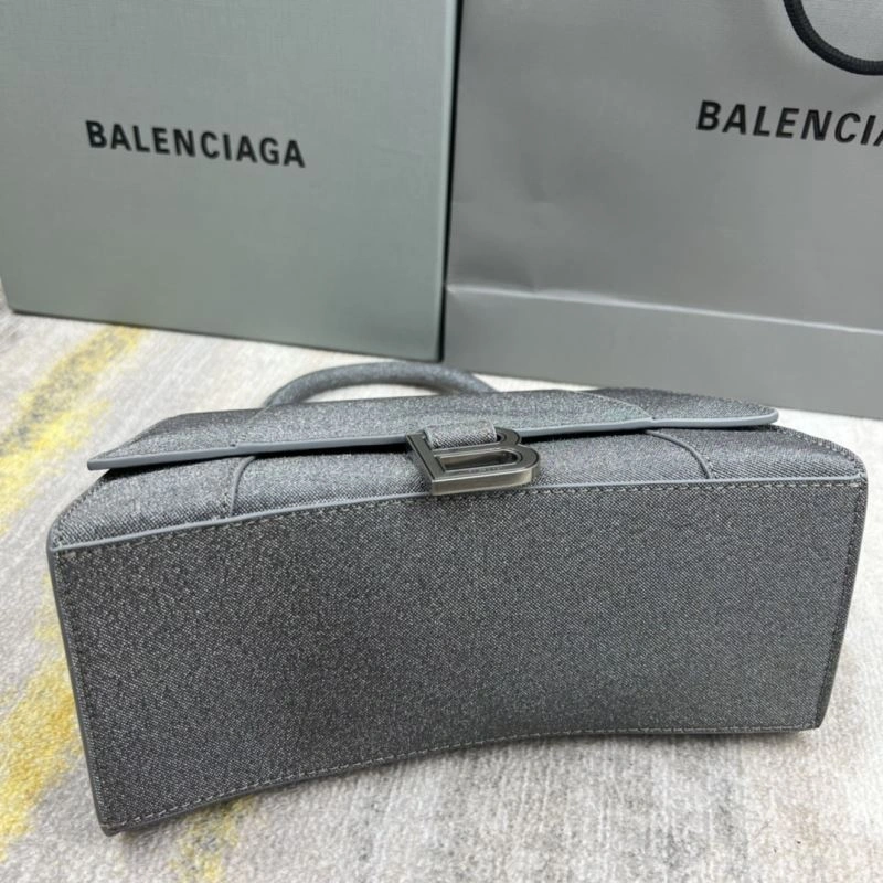 Balenciaga Galaxy Grey Sparkling Hourglass Bag by Balenciaga Sleek 78732