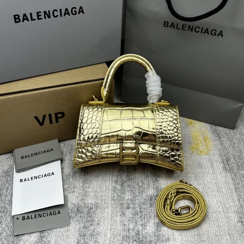 Balenciaga Gold Crocodile Hourglass Bag - VIP Edition Sporty 78705