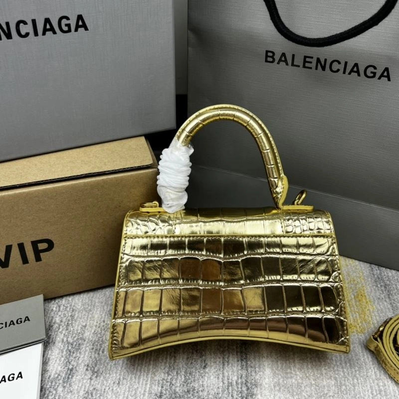 Balenciaga Gold Crocodile Hourglass Bag - VIP Edition Sporty 78705
