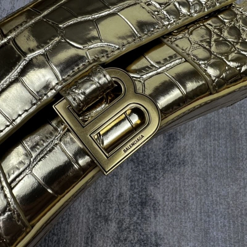 Balenciaga Gold Crocodile Hourglass Bag - VIP Edition Sporty 78705
