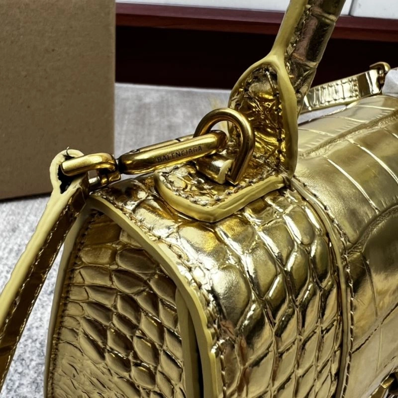 Balenciaga Gold Crocodile Hourglass Bag - VIP Edition Sporty 78705
