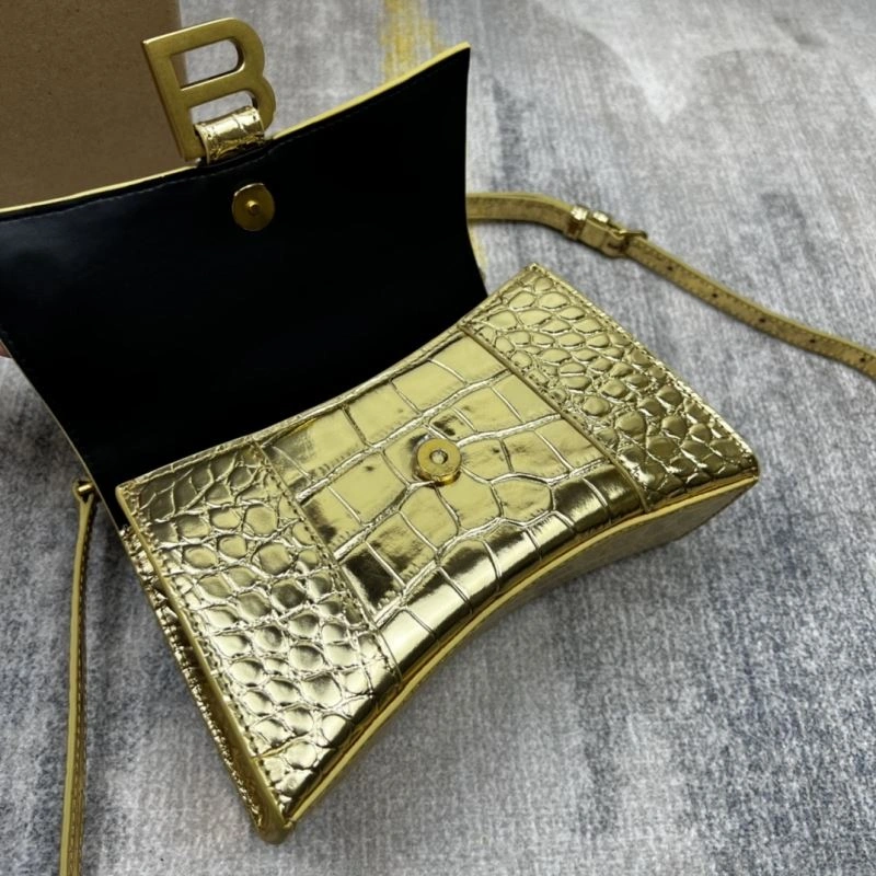 Balenciaga Gold Crocodile Hourglass Bag - VIP Edition Sporty 78705