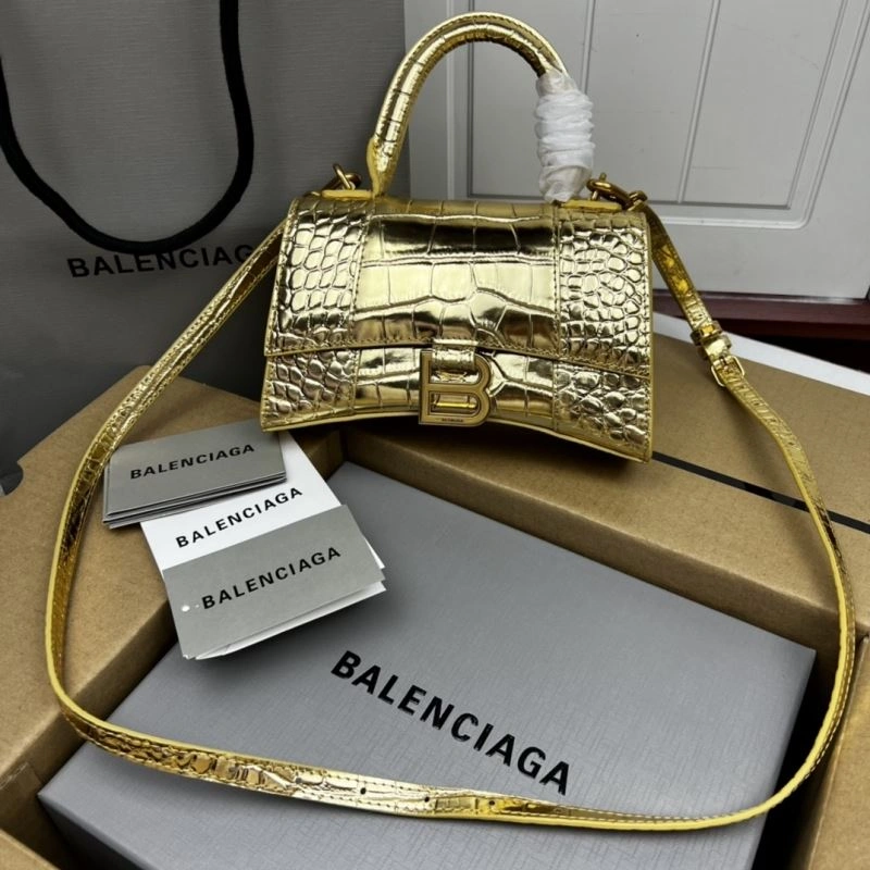 Balenciaga Gold Crocodile Hourglass Bag - VIP Edition Sporty 78705