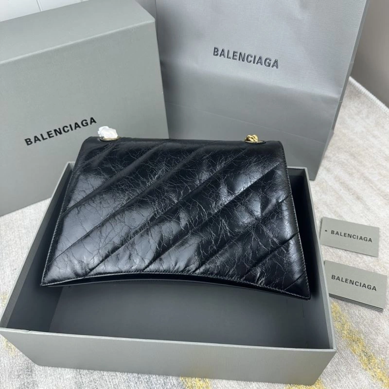 Minimalist Balenciaga Gold Crush Hourglass Chain Bag - Medium Embroidered Elegance 78694