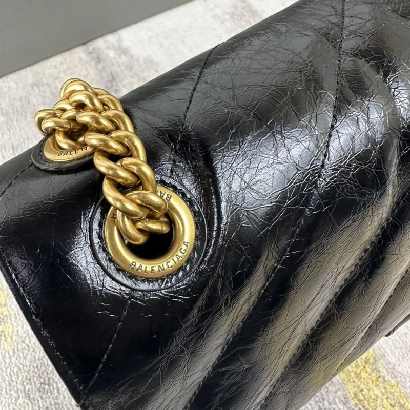 Minimalist Balenciaga Gold Crush Hourglass Chain Bag - Medium Embroidered Elegance 78694