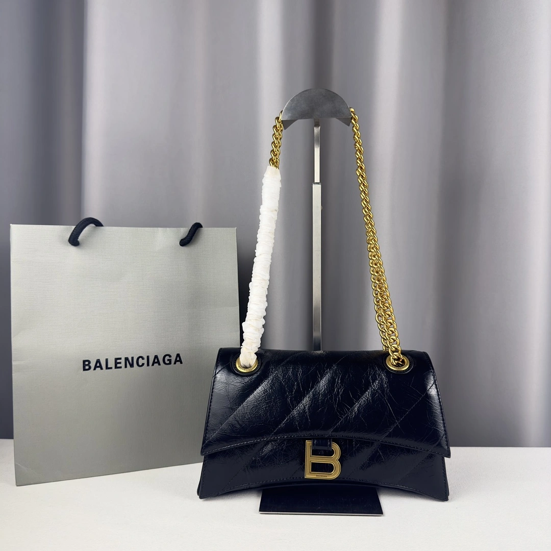 Refined Balenciaga Gold Crush Sandglass Chain Bag - Small Size Elegance 60940