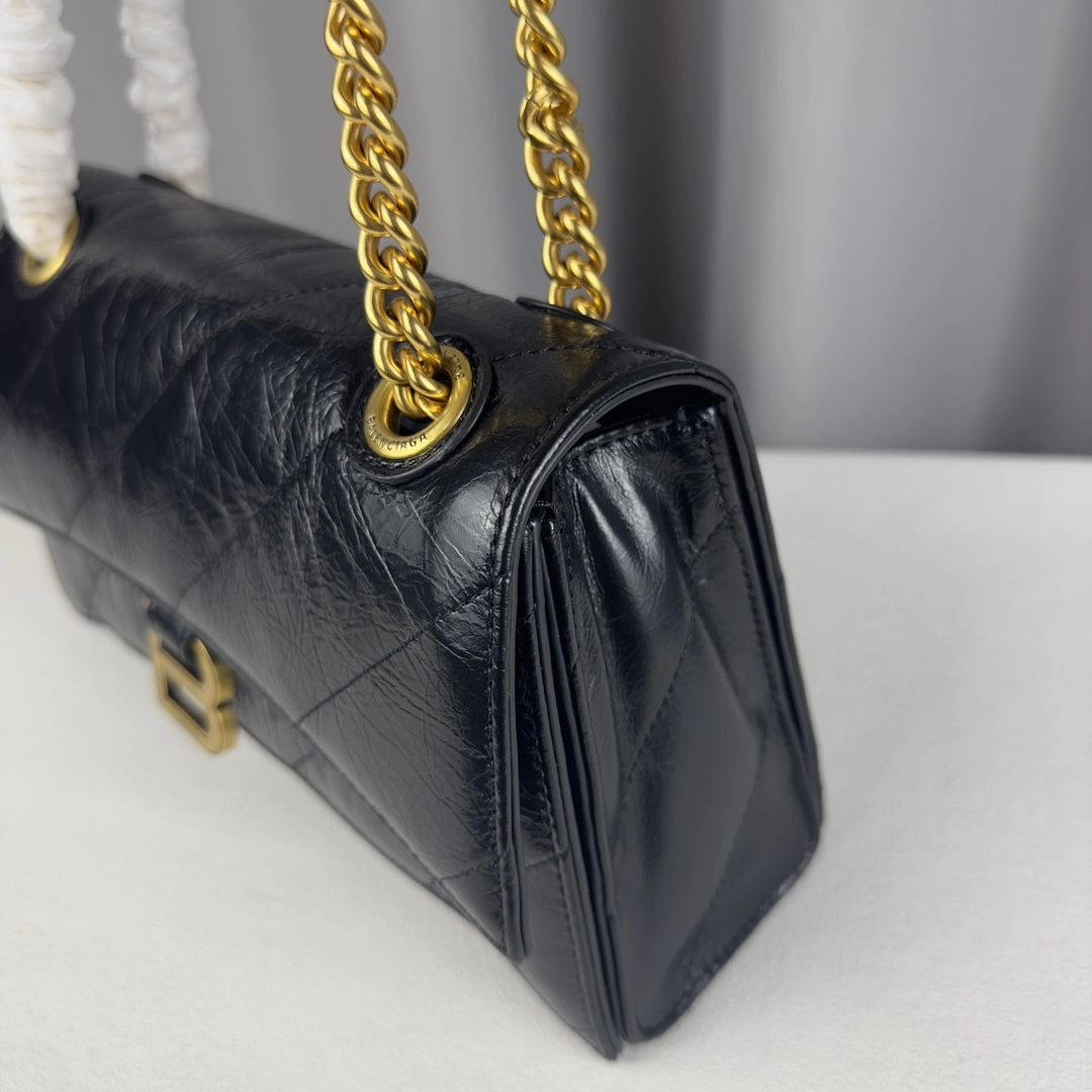 Refined Balenciaga Gold Crush Sandglass Chain Bag - Small Size Elegance 60940