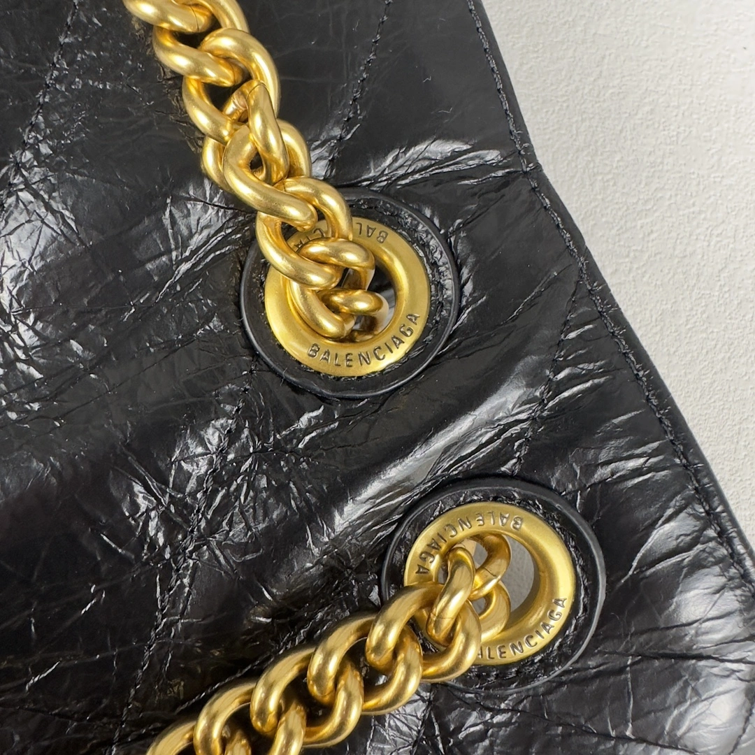 Refined Balenciaga Gold Crush Sandglass Chain Bag - Small Size Elegance 60940