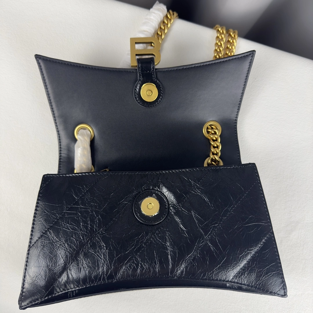 Refined Balenciaga Gold Crush Sandglass Chain Bag - Small Size Elegance 60940