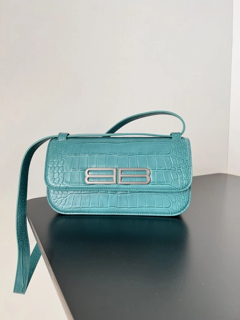 Affordable Balenciaga Gossip Crossbody Bag with Double B Logo in Leather 78614