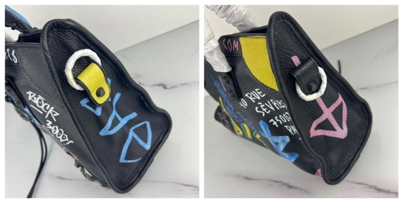Balenciaga Graffiti 30cm Crossbody Bag in Italian Goat Leather Durable 78770