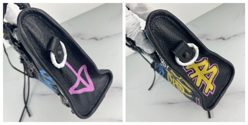 Balenciaga Graffiti 38cm Crossbody Handbag in Italian Goat Leather Colorful 78761