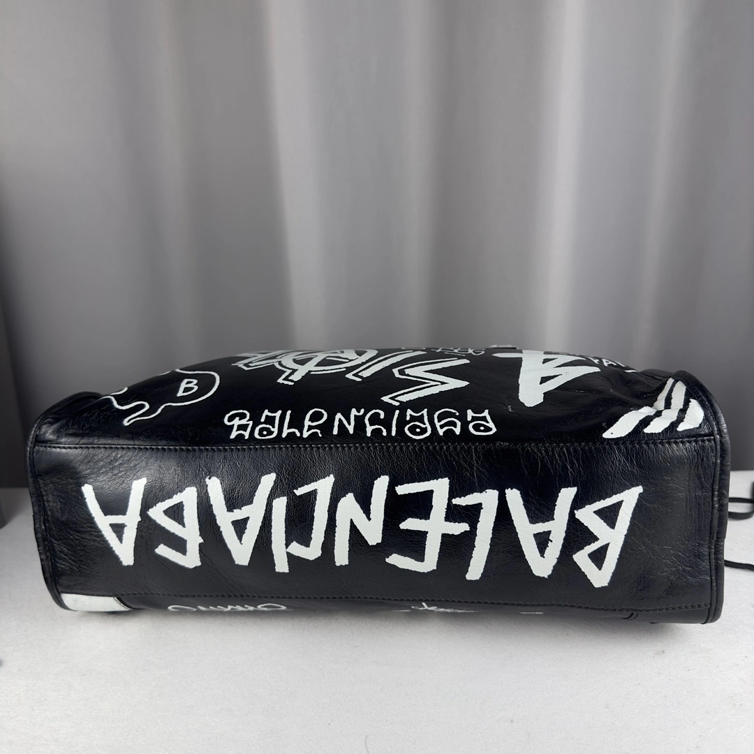 Balenciaga Graffiti Mini City Lambskin Replica Bag EasyCare 61071