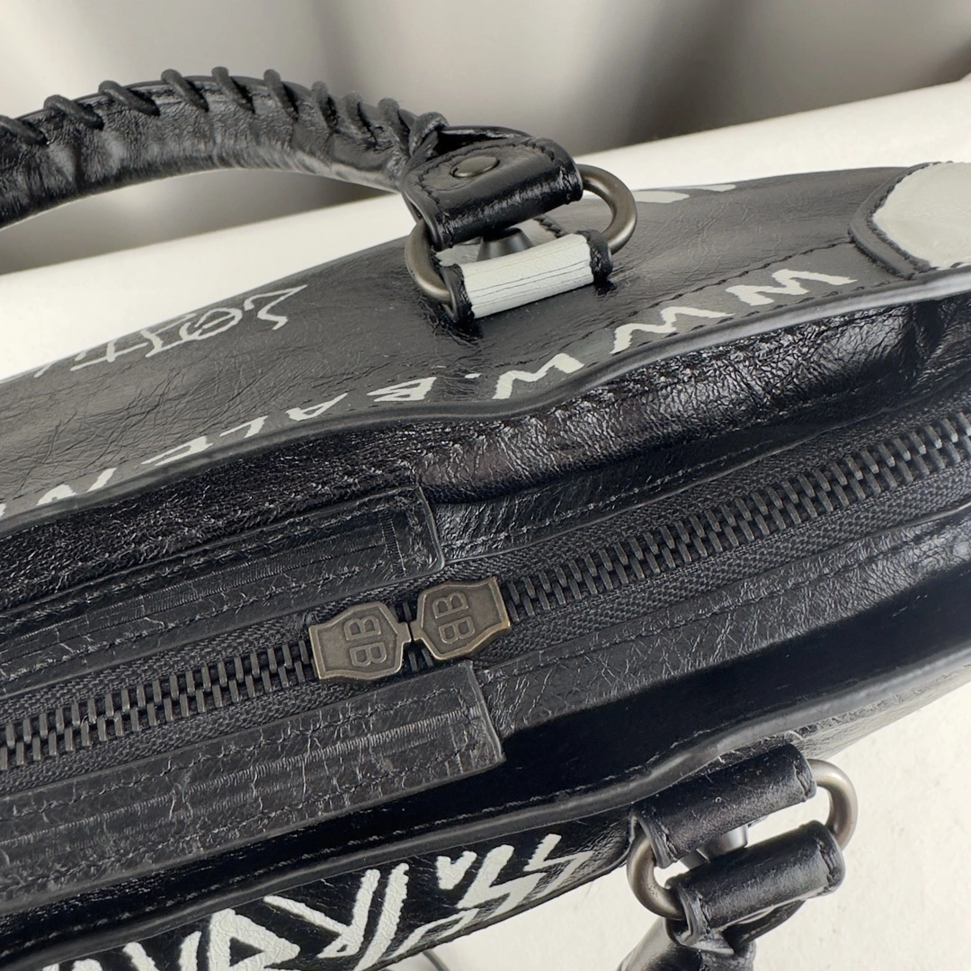 Balenciaga Graffiti Mini City Lambskin Replica Bag EasyCare 61071