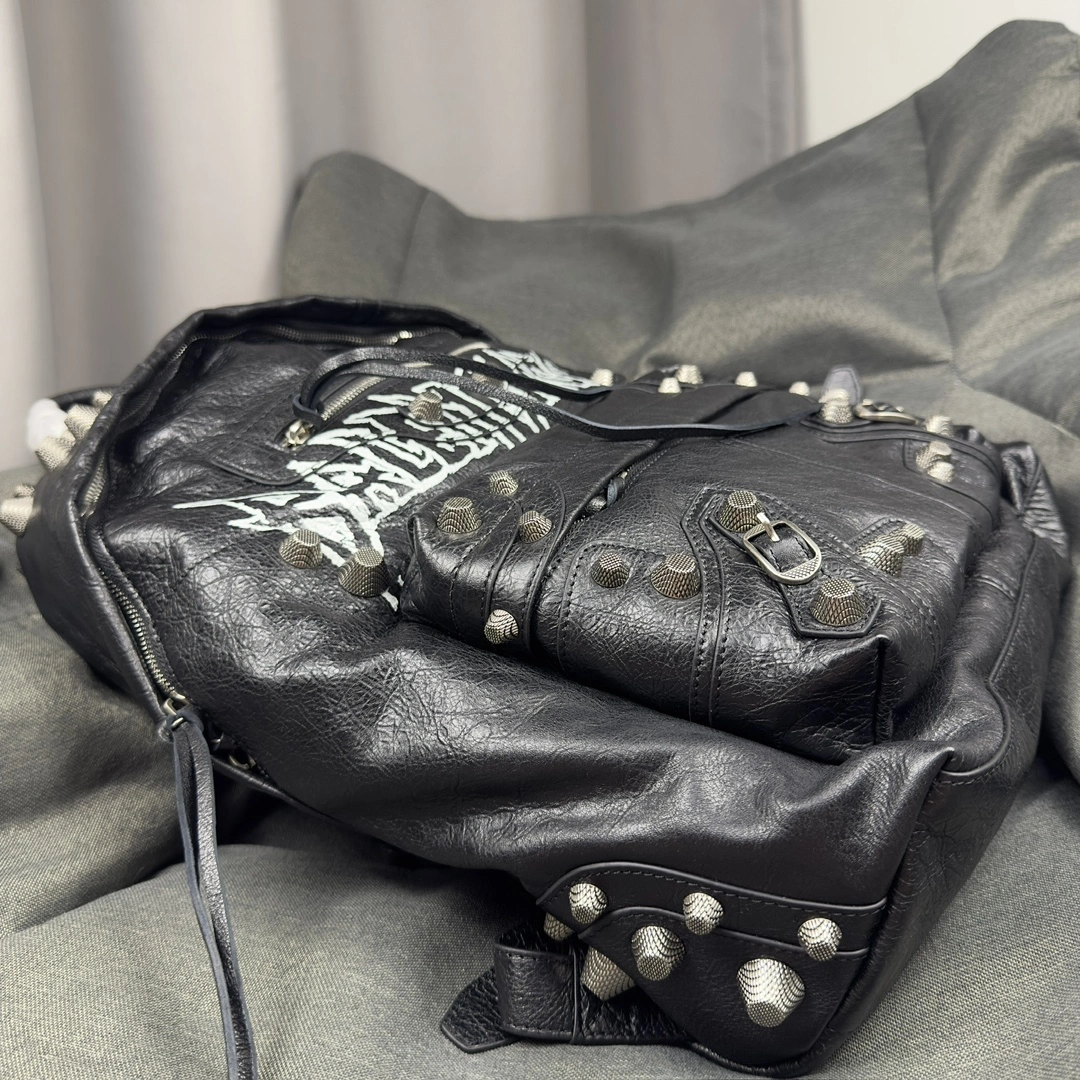Balenciaga Graffiti Studded Motorcycle Backpack TopPick 61068