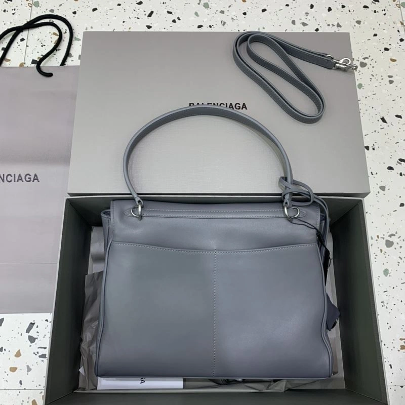 Balenciaga Gray Rebel Buckle Handbag -  Chic Redefined Attractive 69967